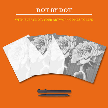 Woman Flower - Dot Painting