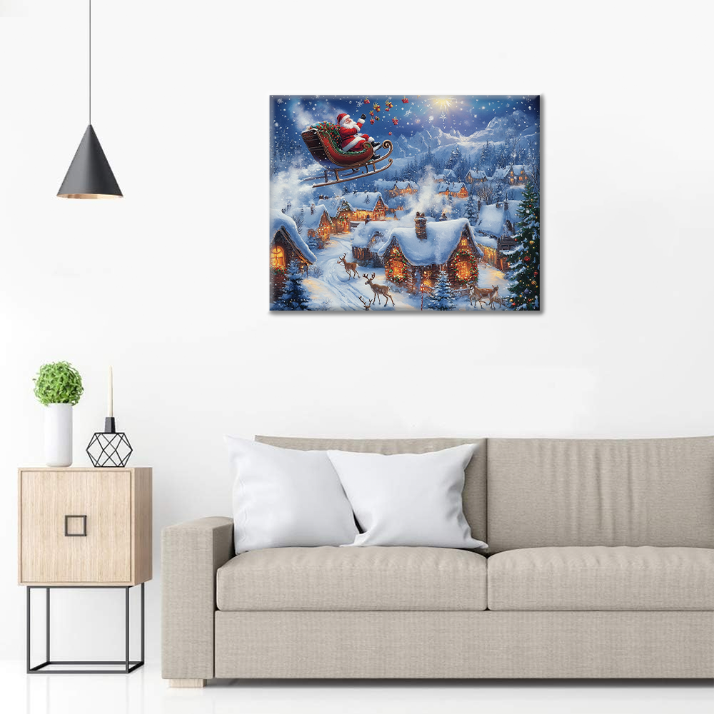 Santa's Winter Flight - Paint by Numbers