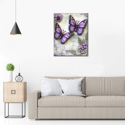 Purple Butterfly - Paint by Numbers