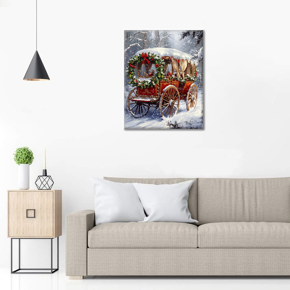 Christmas Carriage - Paint by Numbers