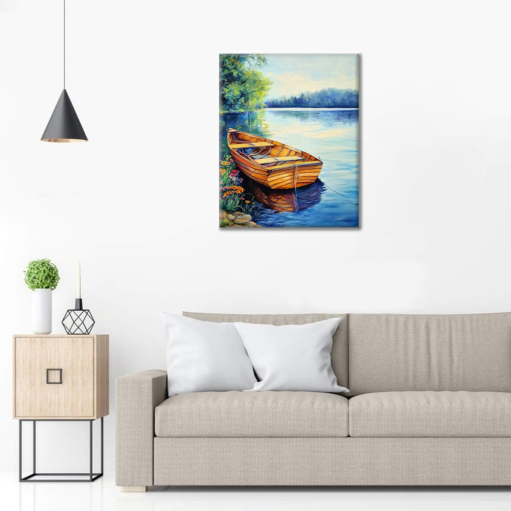 Boats in the Lake - Paint by Numbers