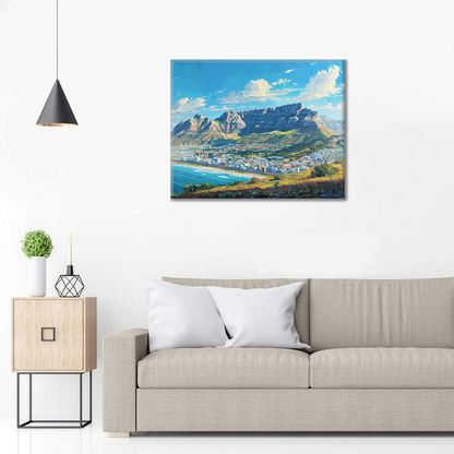 Table Mountain in Cape Town - Paint by Numbers