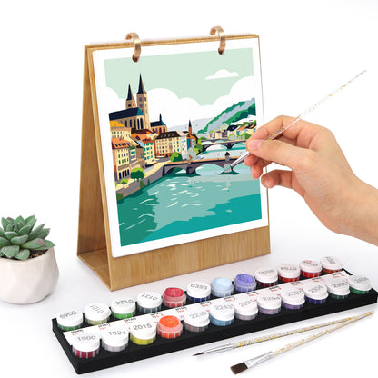 Travel Edition - 2027 Paint by Numbers Desk Calenda