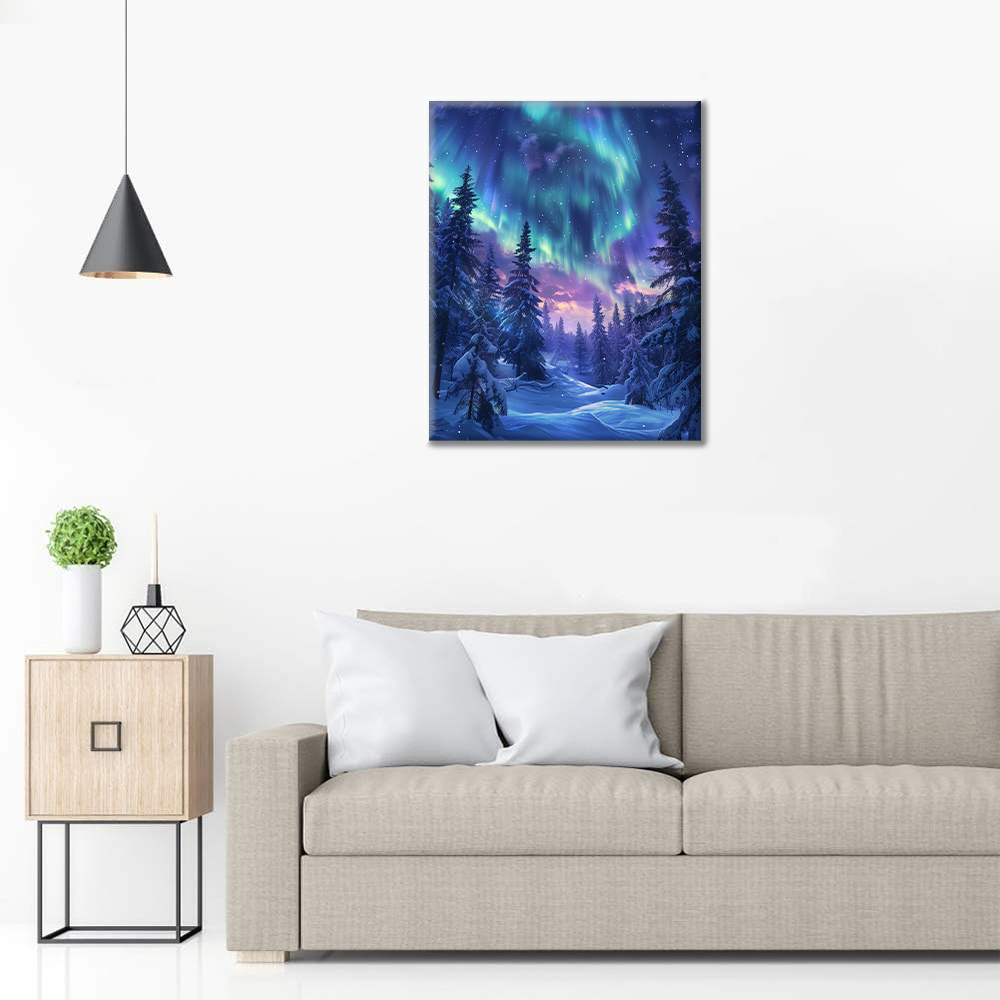 Aurora Forest - Paint by Numbers