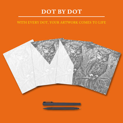 An Owl - Dot Painting