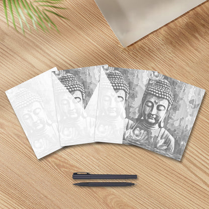 Buddha with Flower - Dot Painting