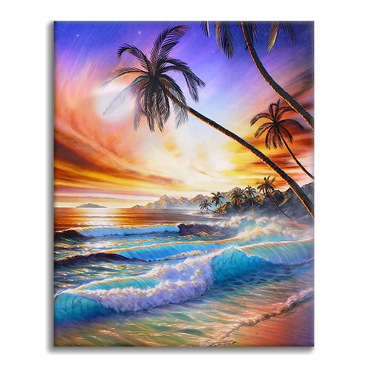 Plage tropicale - Peinture par numéros