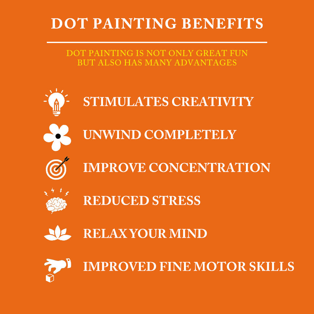 Giant African Lions - Dot Painting