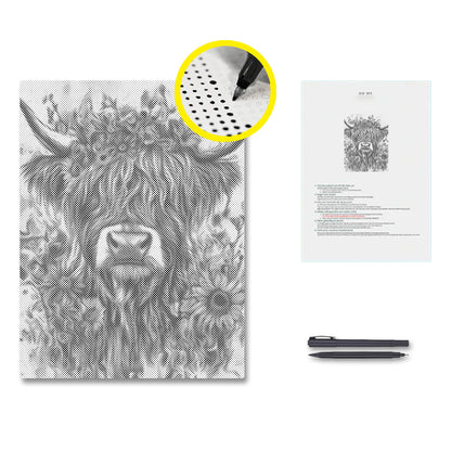 Highland Cattle - Dot Painting