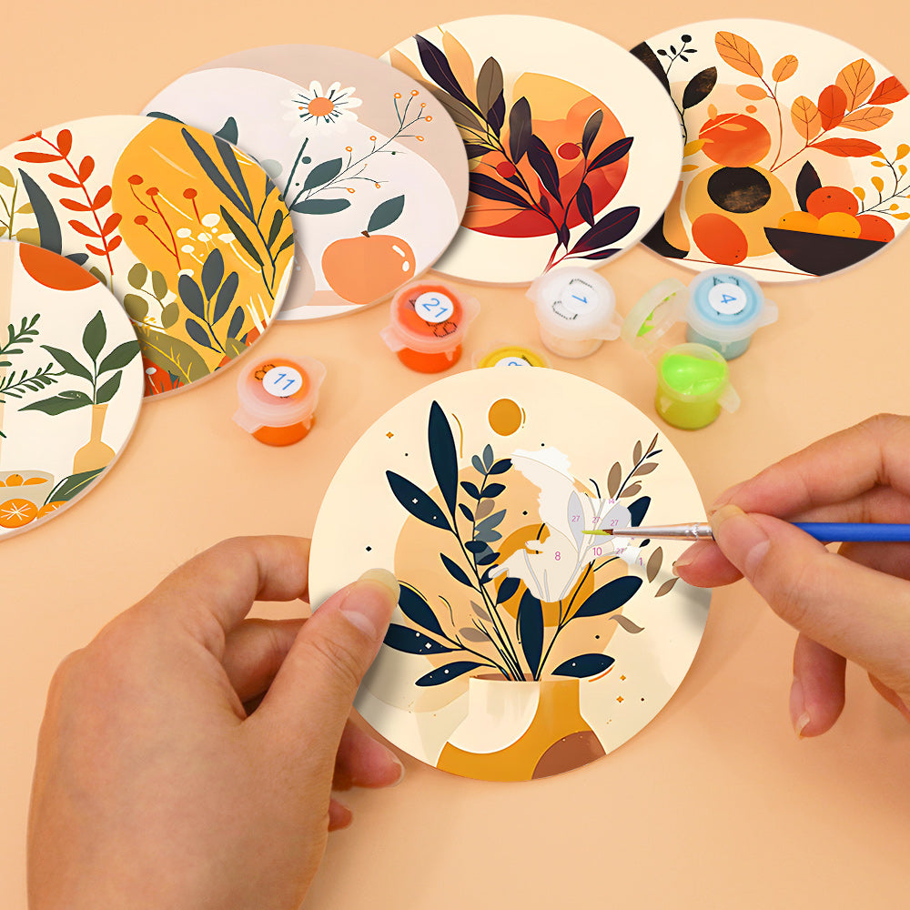 Coasters - Foliage - Paint by Numbers