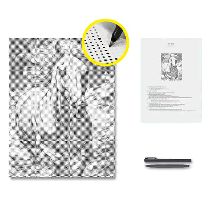 Majestic Running Horse - Dot Painting