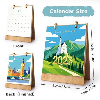 Travel Edition - 2027 Paint by Numbers Desk Calenda