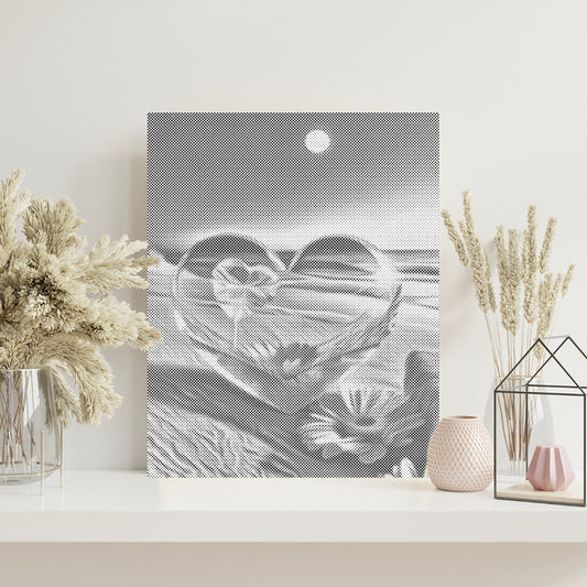 Crystal Heart - Dot Painting