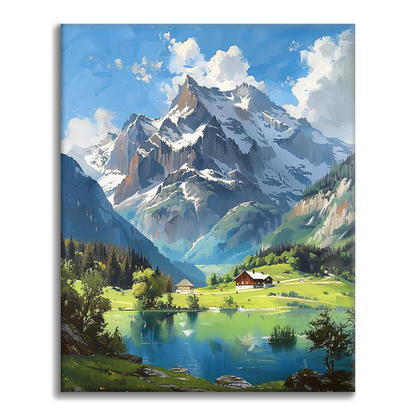 Alpine Solace - Peinture par numéros