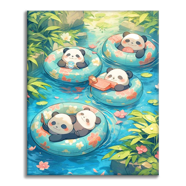 Panda mignon - Peinture par numéros