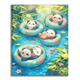 Panda mignon - Peinture par numéros