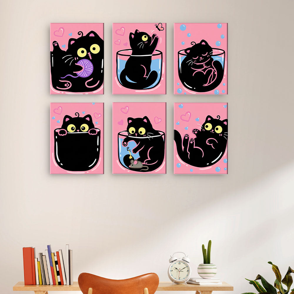 Pink Black Cats