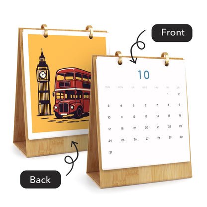 Vintage Travel - 2027 Paint by Numbers Desk Calenda