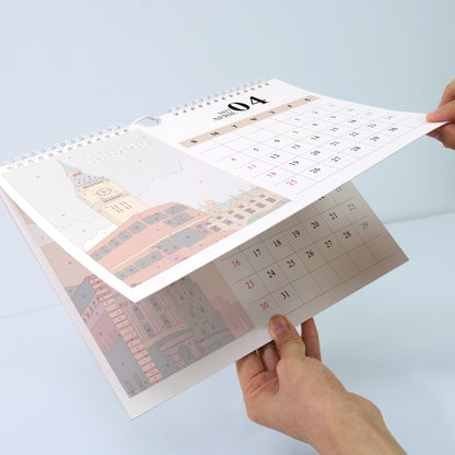 Famous Landmarks Edition - 2027 Paint by Numbers Desk Calenda