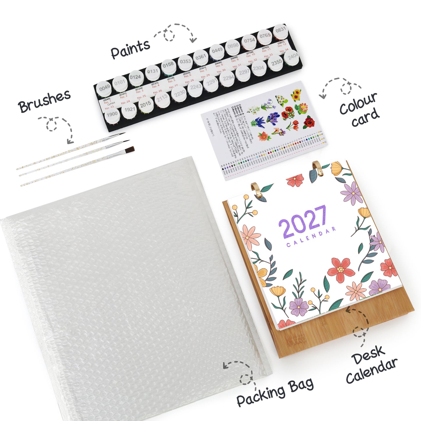 Flowers Edition - 2027 Paint by Numbers Desk Calenda