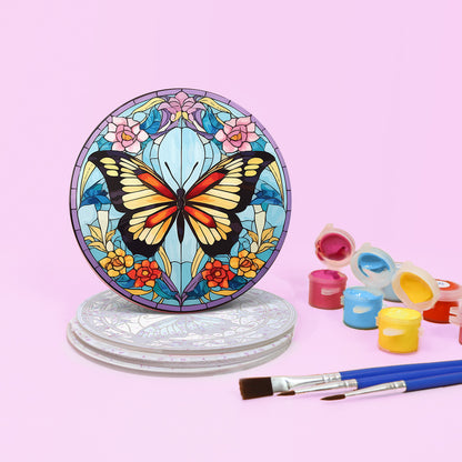 Coasters - Butterfly - Paint by Numbers