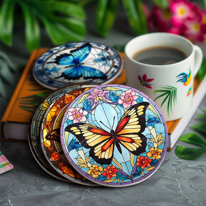 Coasters - Butterfly - Paint by Numbers