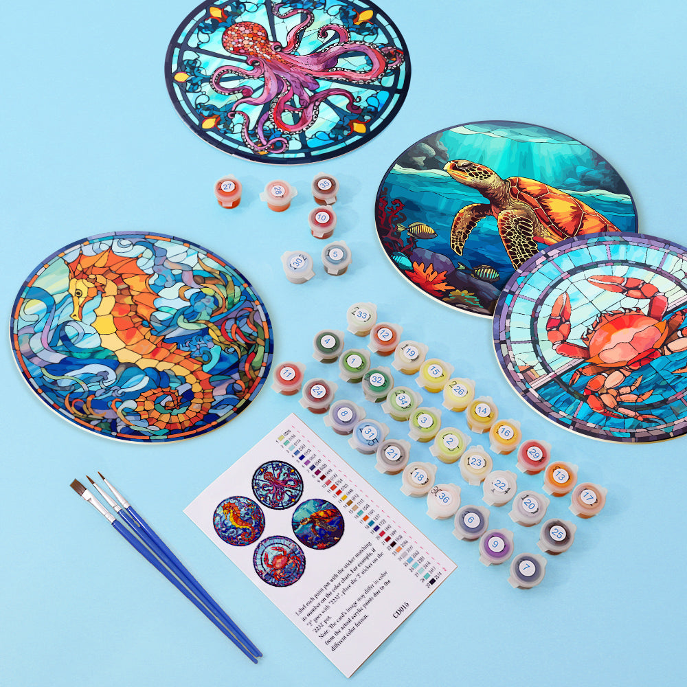 Placemats - Marine Life - Paint by Numbers