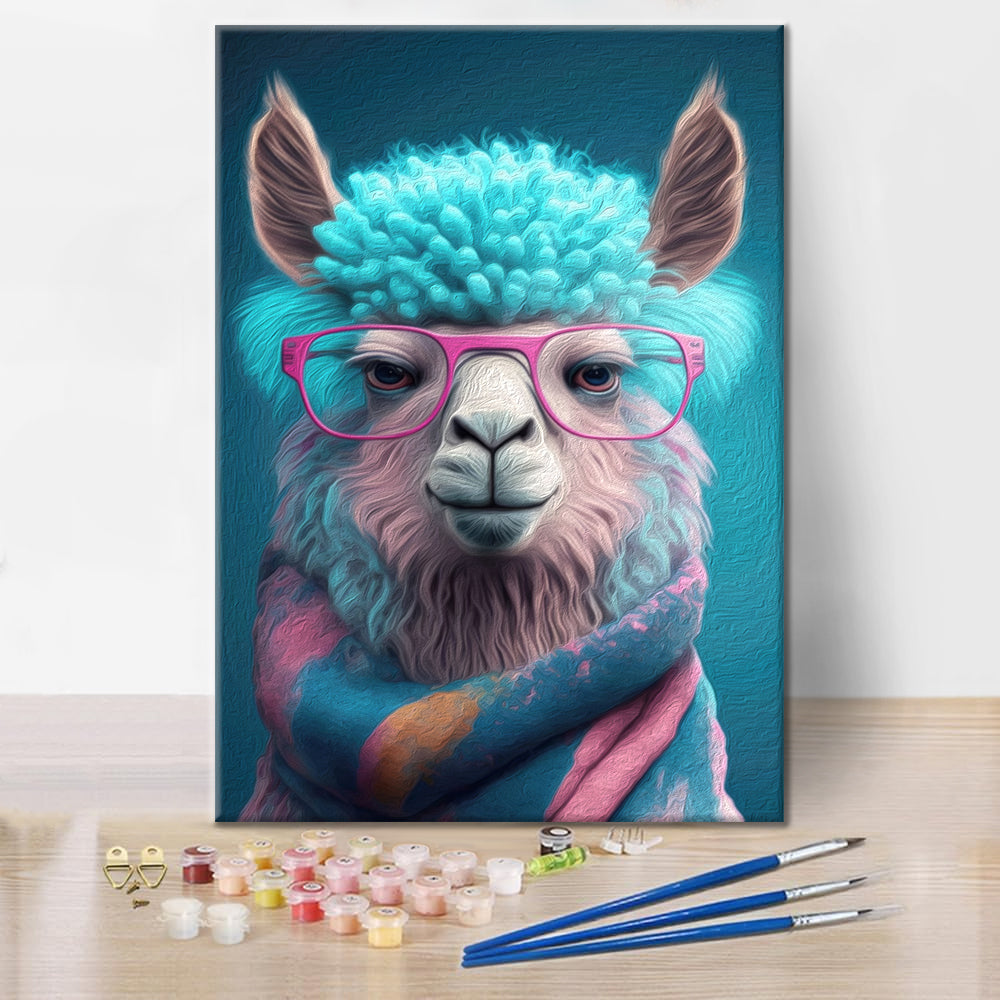 Art de lama mignon - Peinture par numéros