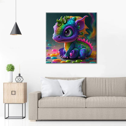 Mignon petit dragon - Peinture par numéros