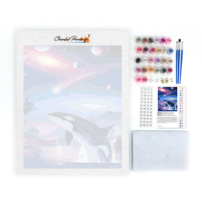 Dernier jour - Baleine Planète Aurora - Peinture par numéros