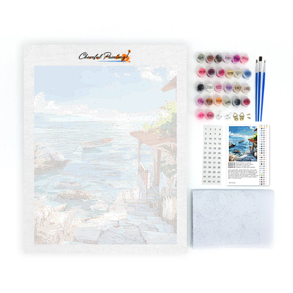 Cabane en bord de mer - Peinture par numéros