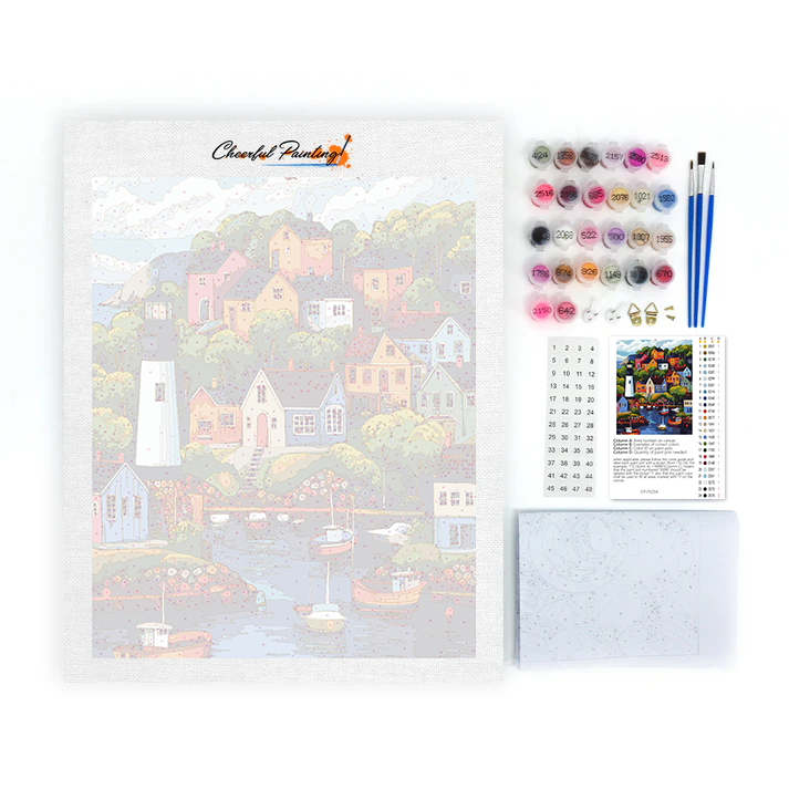 Colorful Village - Paint by Numbers