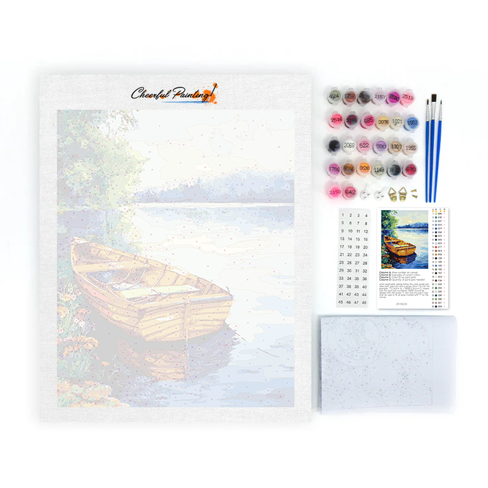 Boats in the Lake - Paint by Numbers