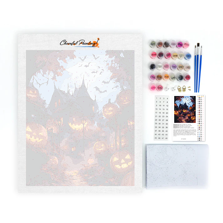 Pumpkin Castle - Paint by Numbers