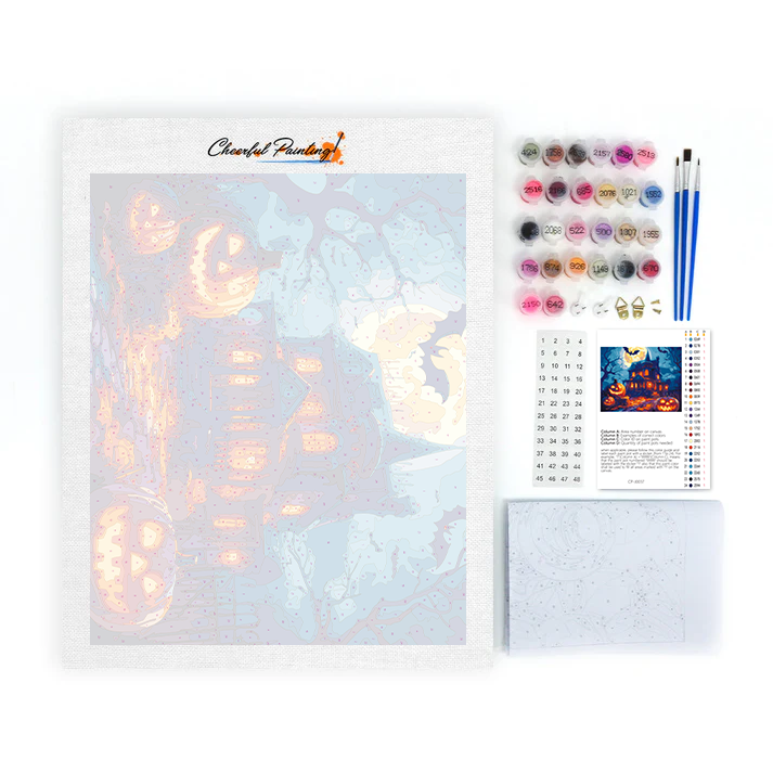 The Pumpkin Haunted House - Paint by Numbers
