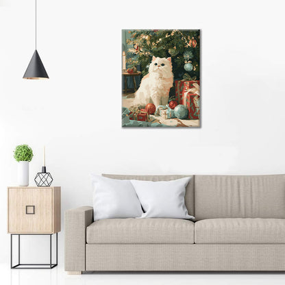 Christmas Cat - Paint by Numbers