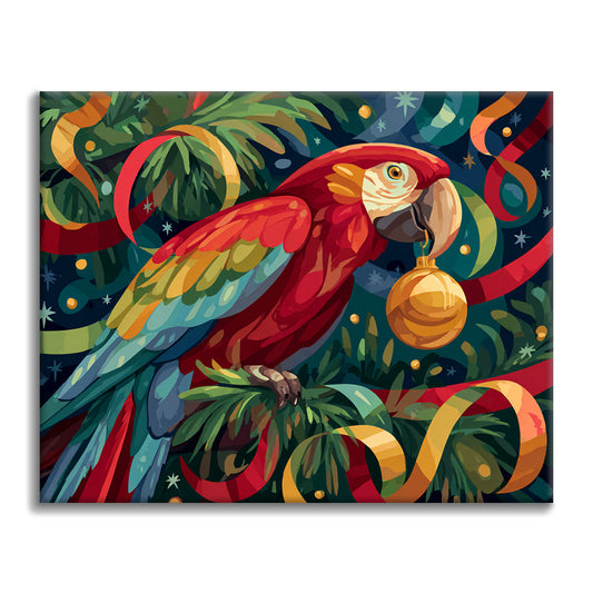 Festive Parrot - Paint by Numbers