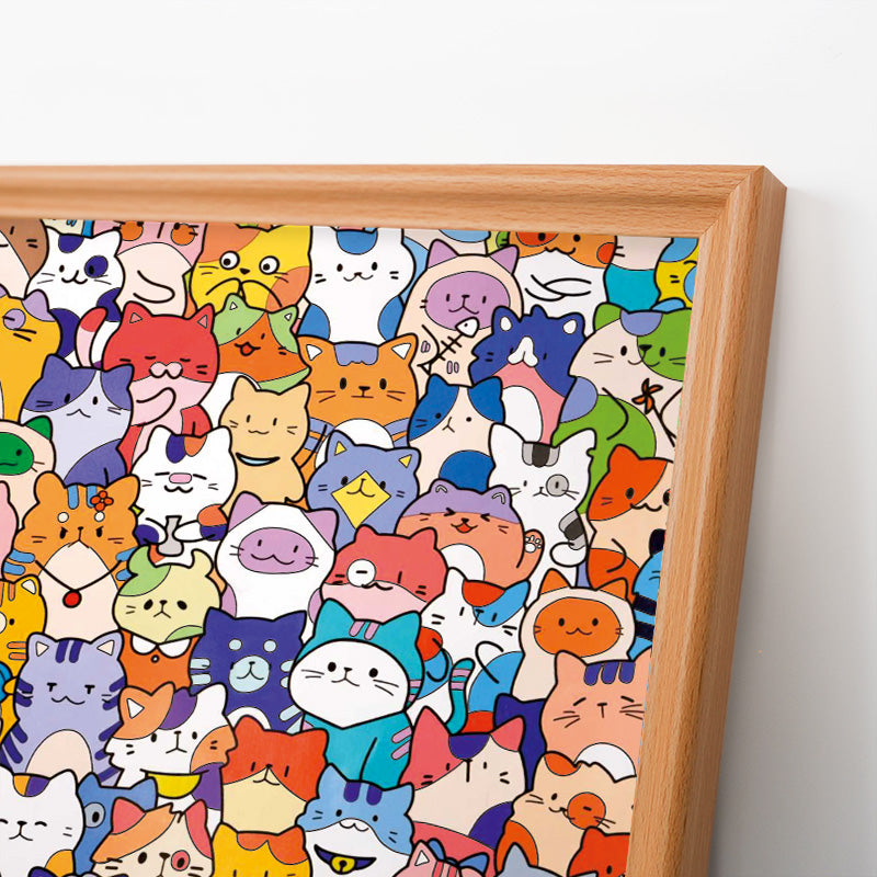 Little Kitties - Wooden Coloring Puzzle