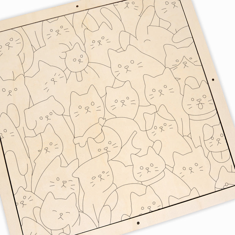 Cats - Wooden Coloring Puzzle