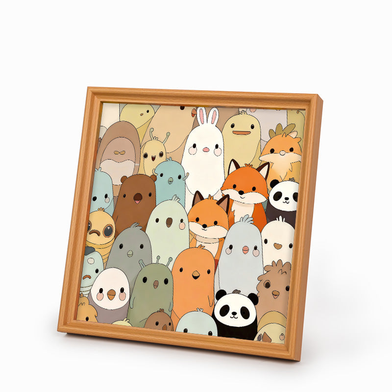 Cuddly Critters - Wooden Coloring Puzzle
