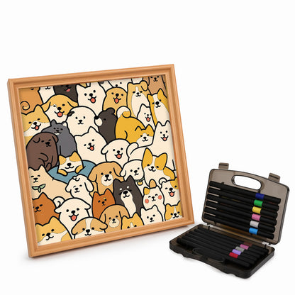 Dogs - Wooden Coloring Puzzle