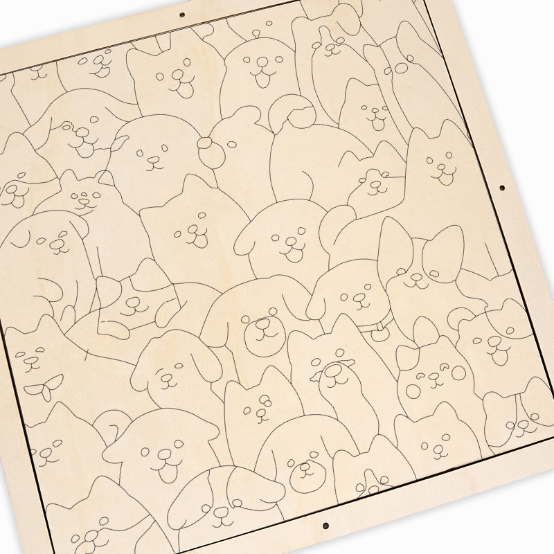 Dogs - Wooden Coloring Puzzle