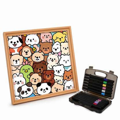 Forest Companions - Wooden Coloring Puzzle