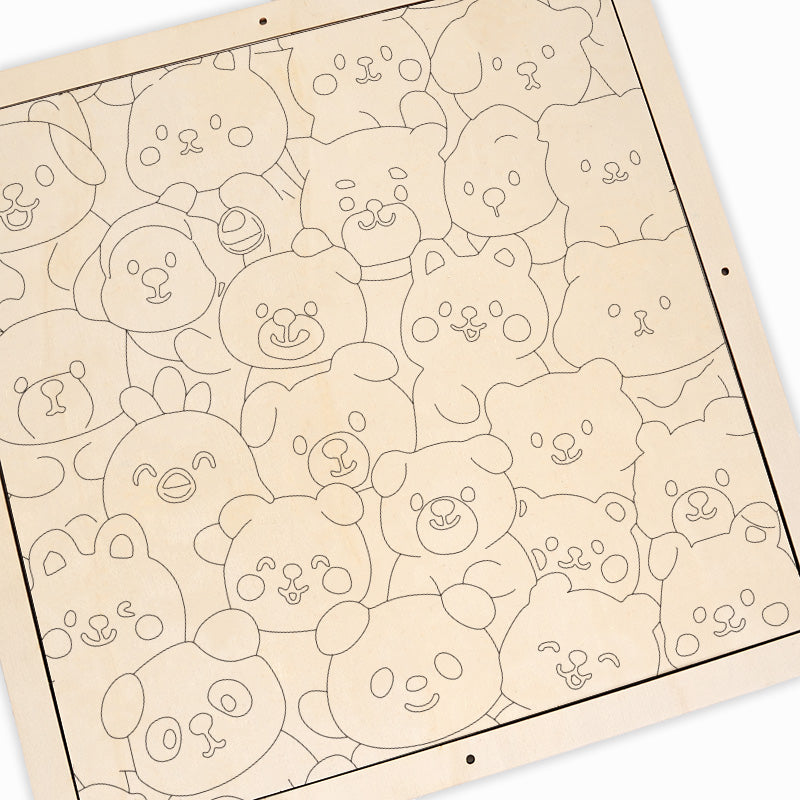 Forest Companions - Wooden Coloring Puzzle