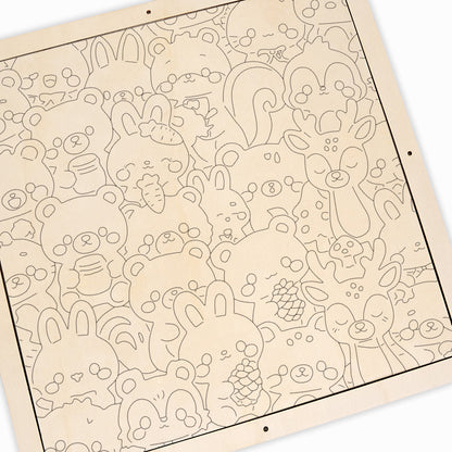 Forest Crew - Wooden Coloring Puzzle