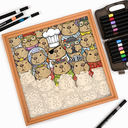 Hamster - Wooden Coloring Puzzle