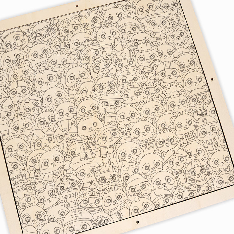 panda - Wooden Coloring Puzzle