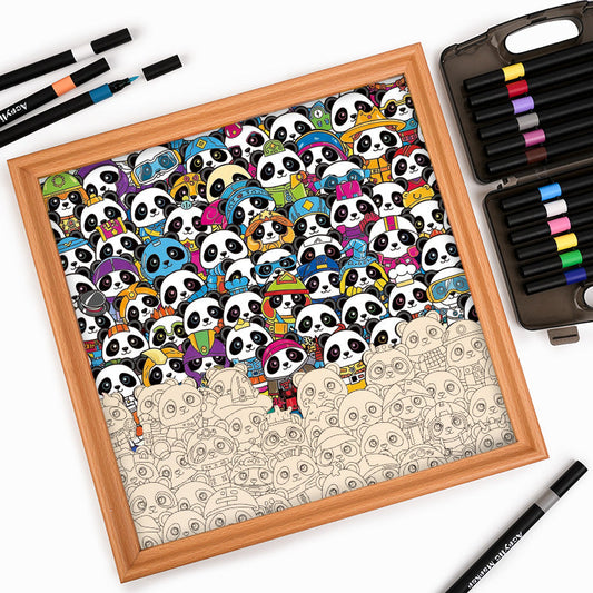 panda - Wooden Coloring Puzzle