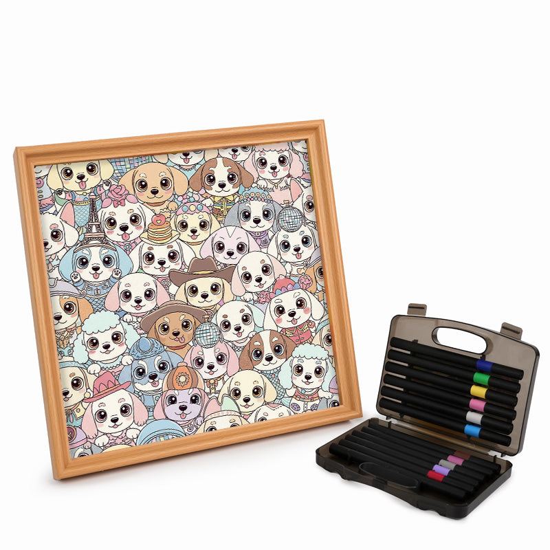 puppy - Wooden Coloring Puzzle