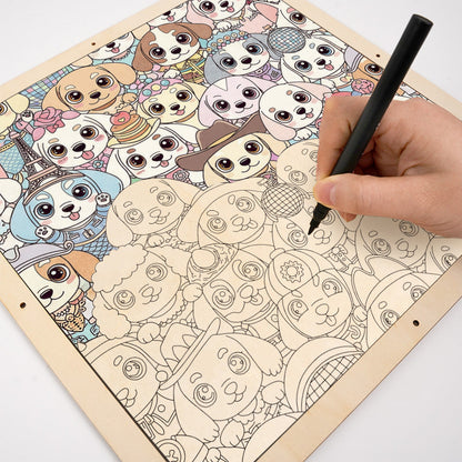 puppy - Wooden Coloring Puzzle